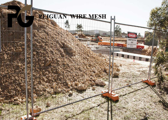 Alambre de acero galvanizado de cercado temporal de la construcción desprendible